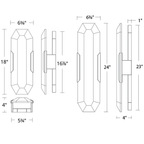 Obelisk Alabaster Wall Sconce by Bling Lighting Studio