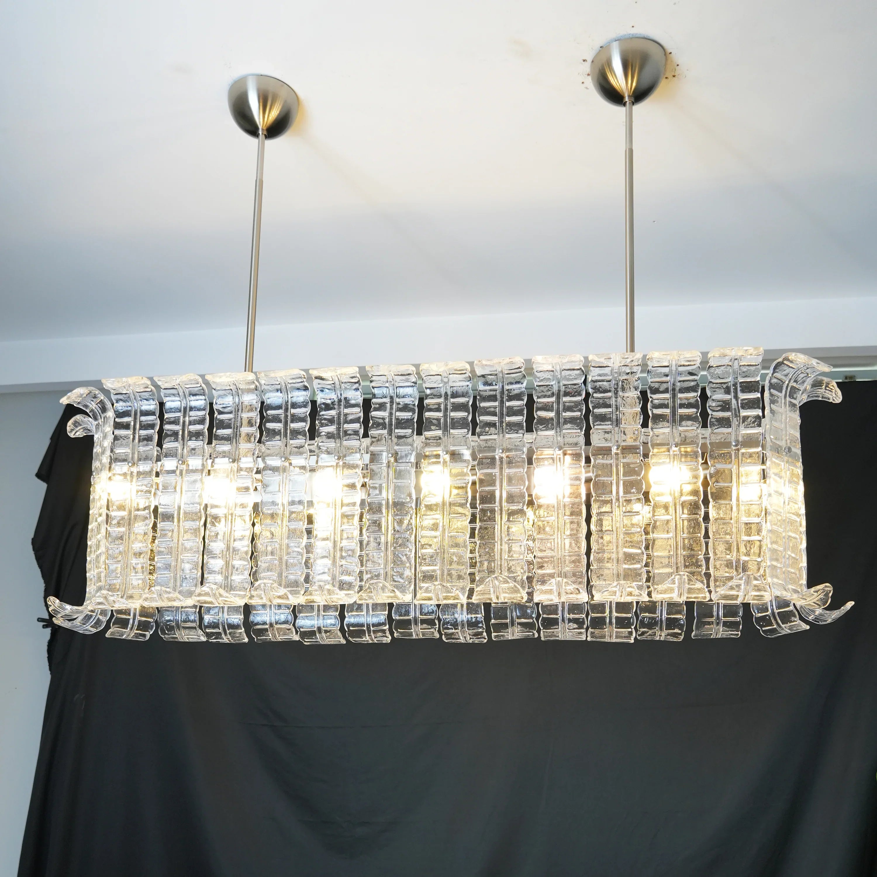 Transparent Murano Leaf Shaped Chandelier product image