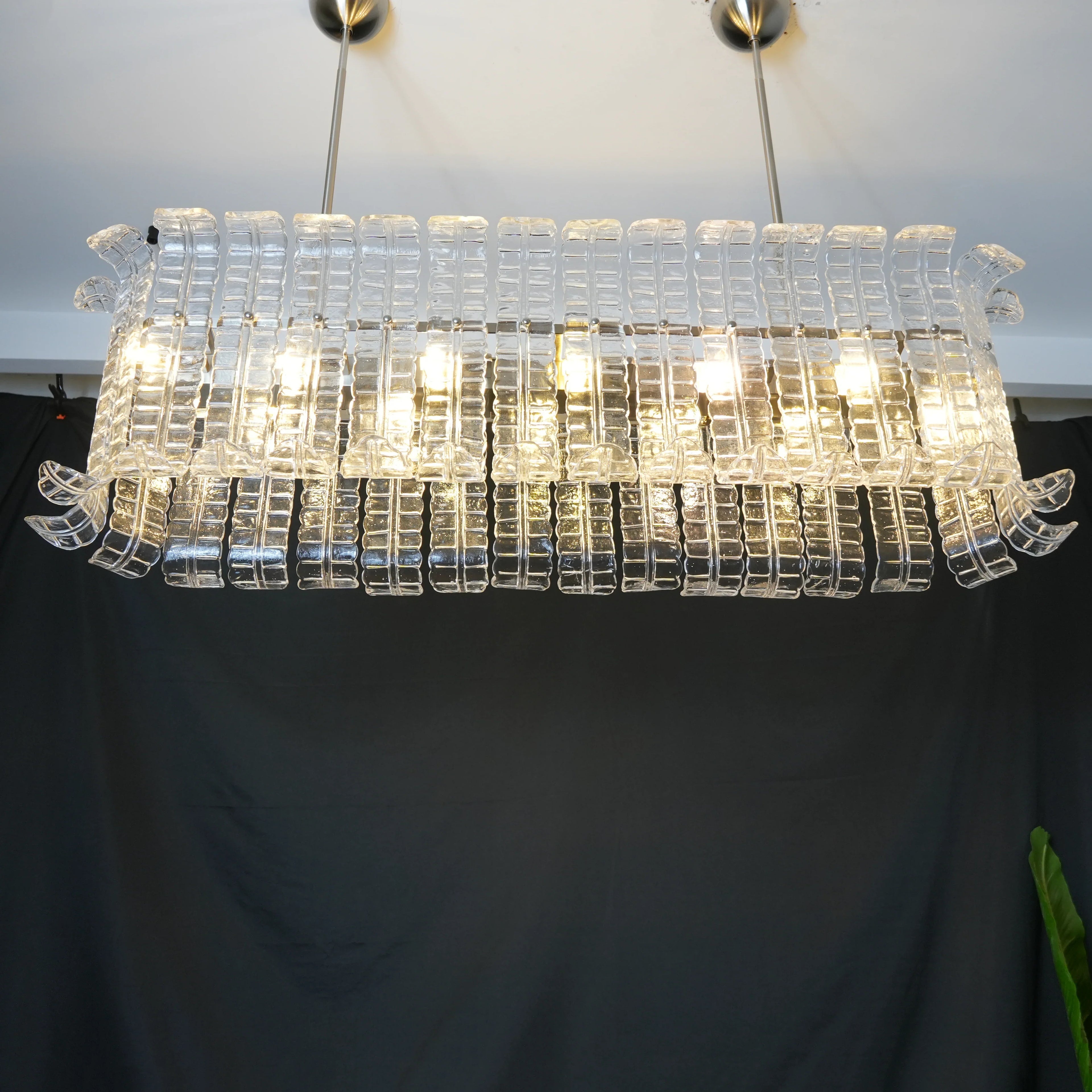 Transparent Murano Leaf Shaped Chandelier product image