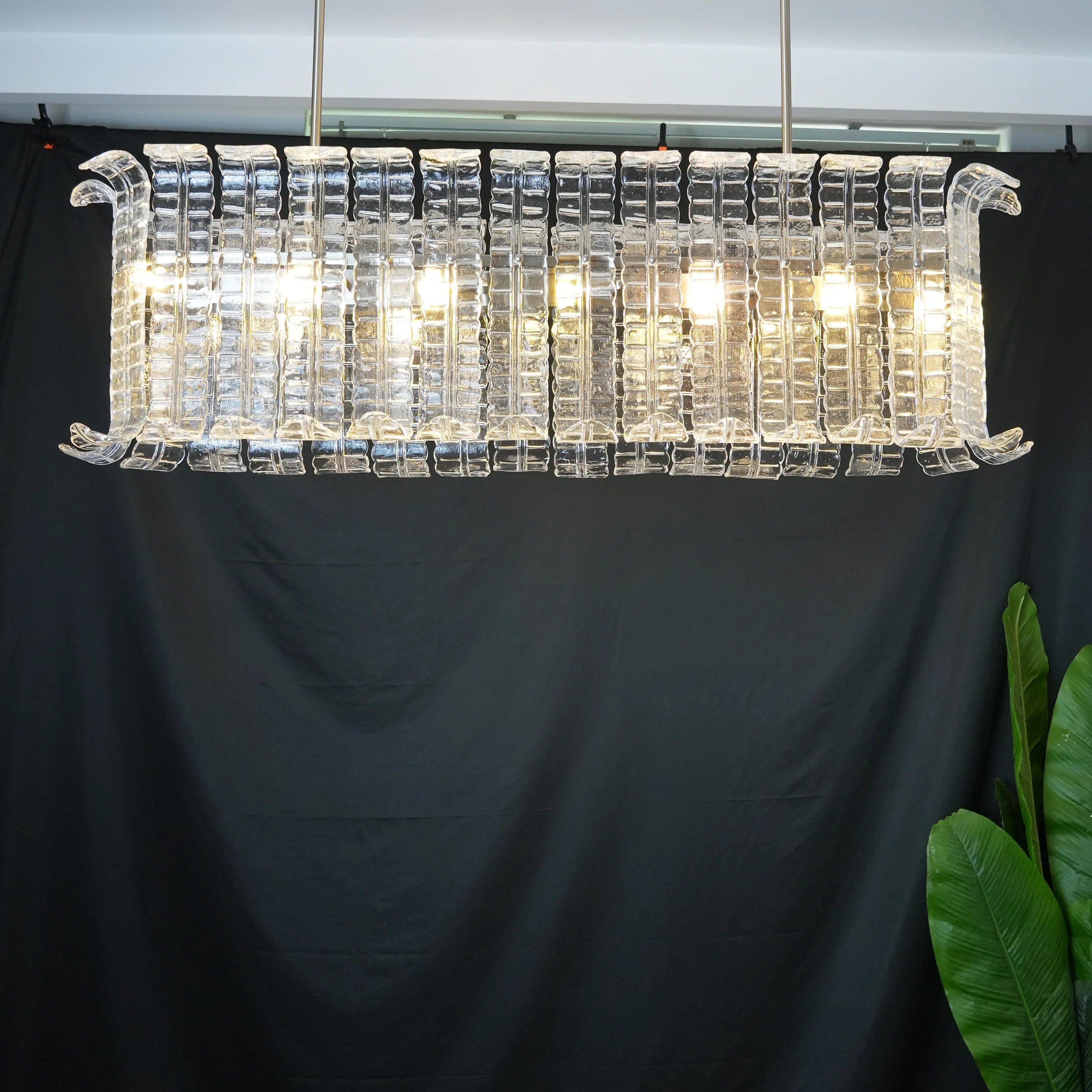 Transparent Murano Leaf Shaped Chandelier product image
