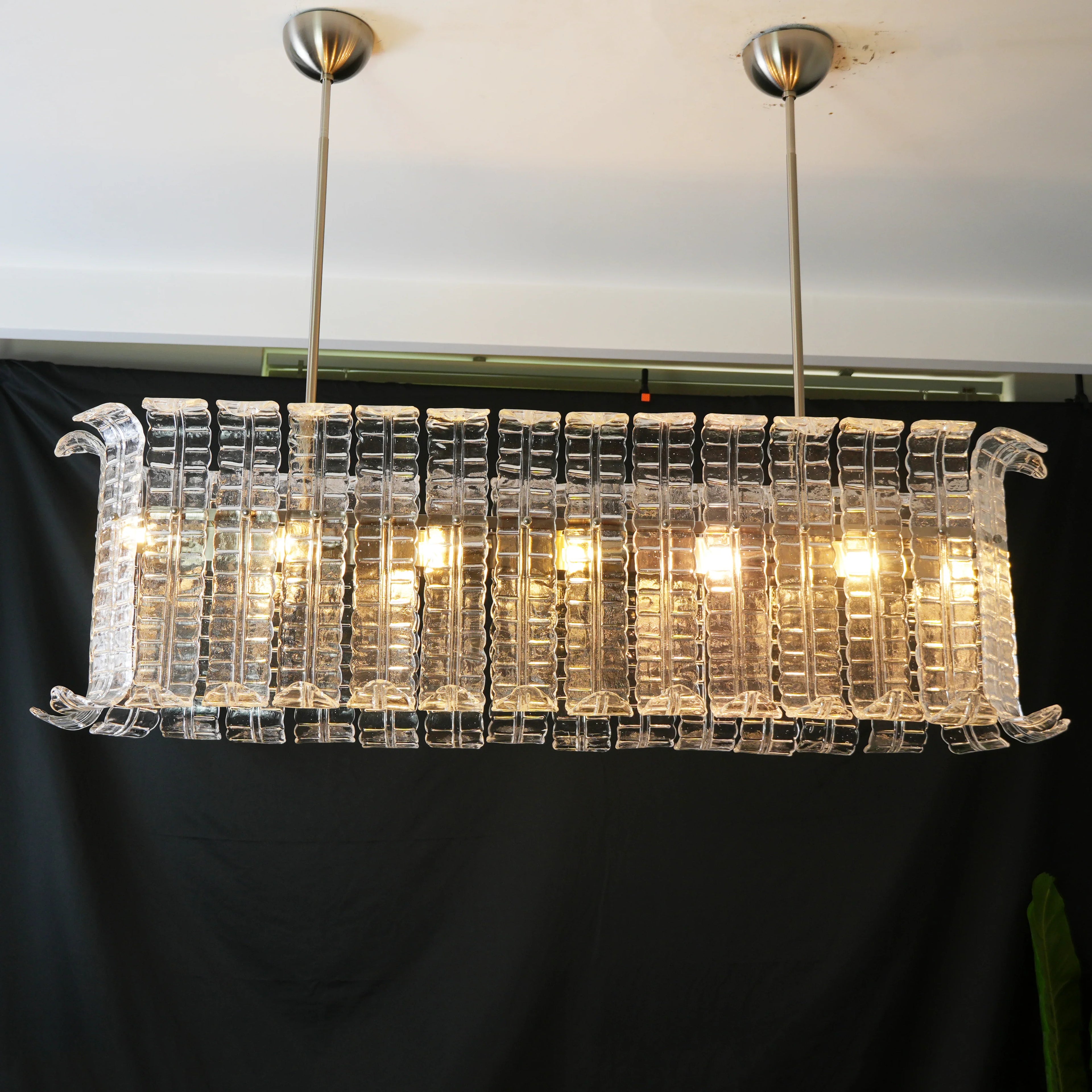 Transparent Murano Leaf Shaped Chandelier product image