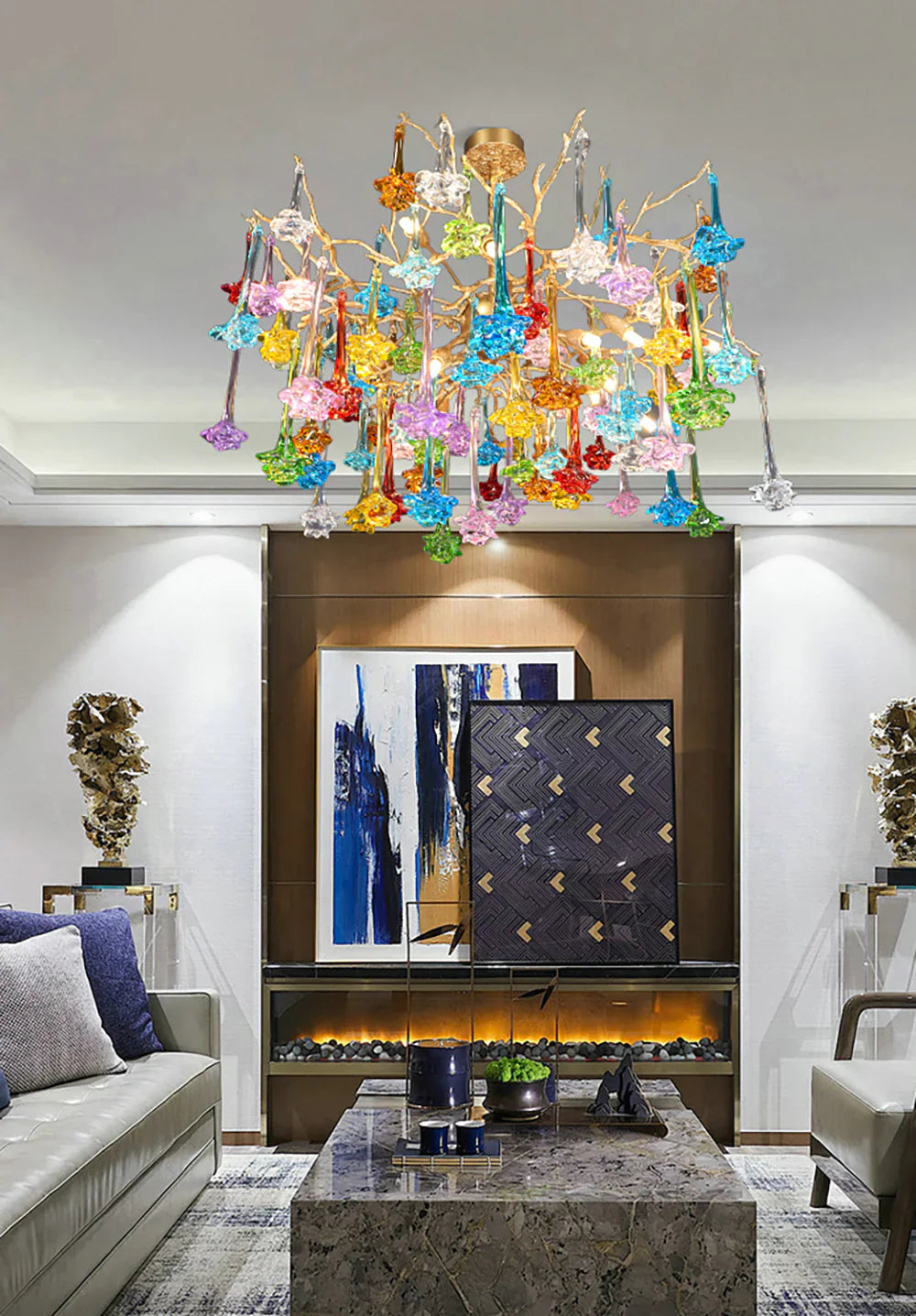 Tree Branch Glass Colorful Chandelier product image