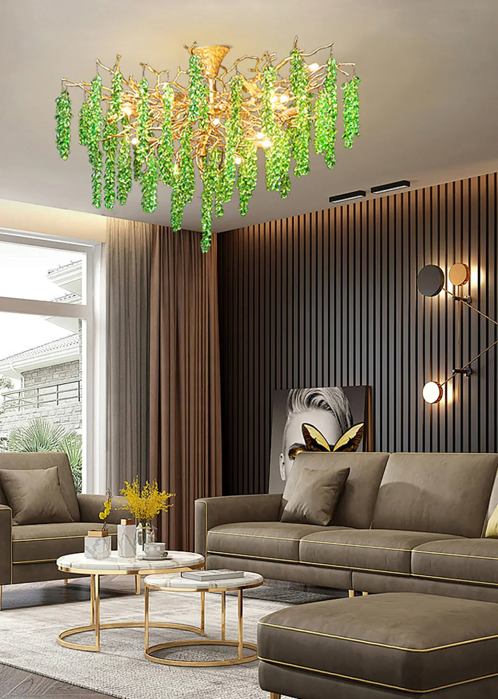 Tree Branch Glass Grape Chandelier product image