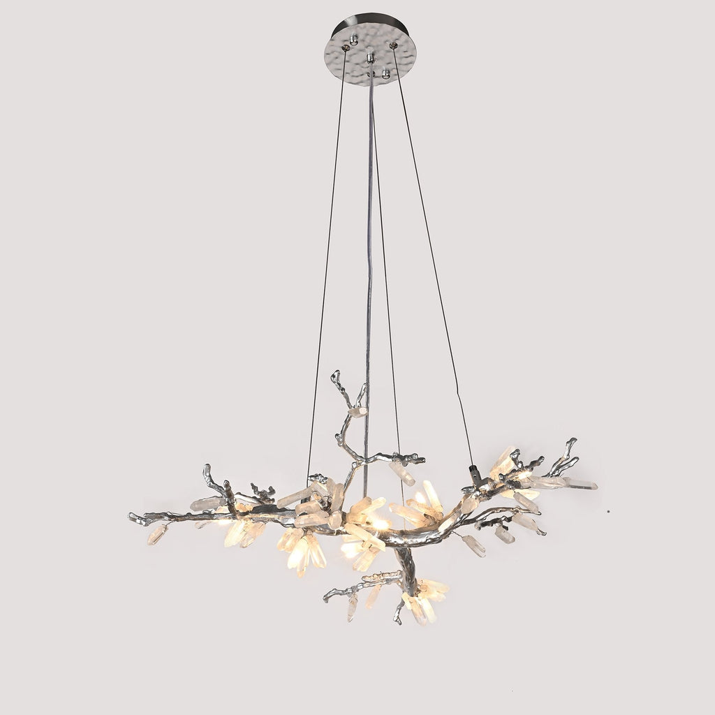 Selenite Crystal Blossom Branching Tree Chandelier by Bling Lighting Studio