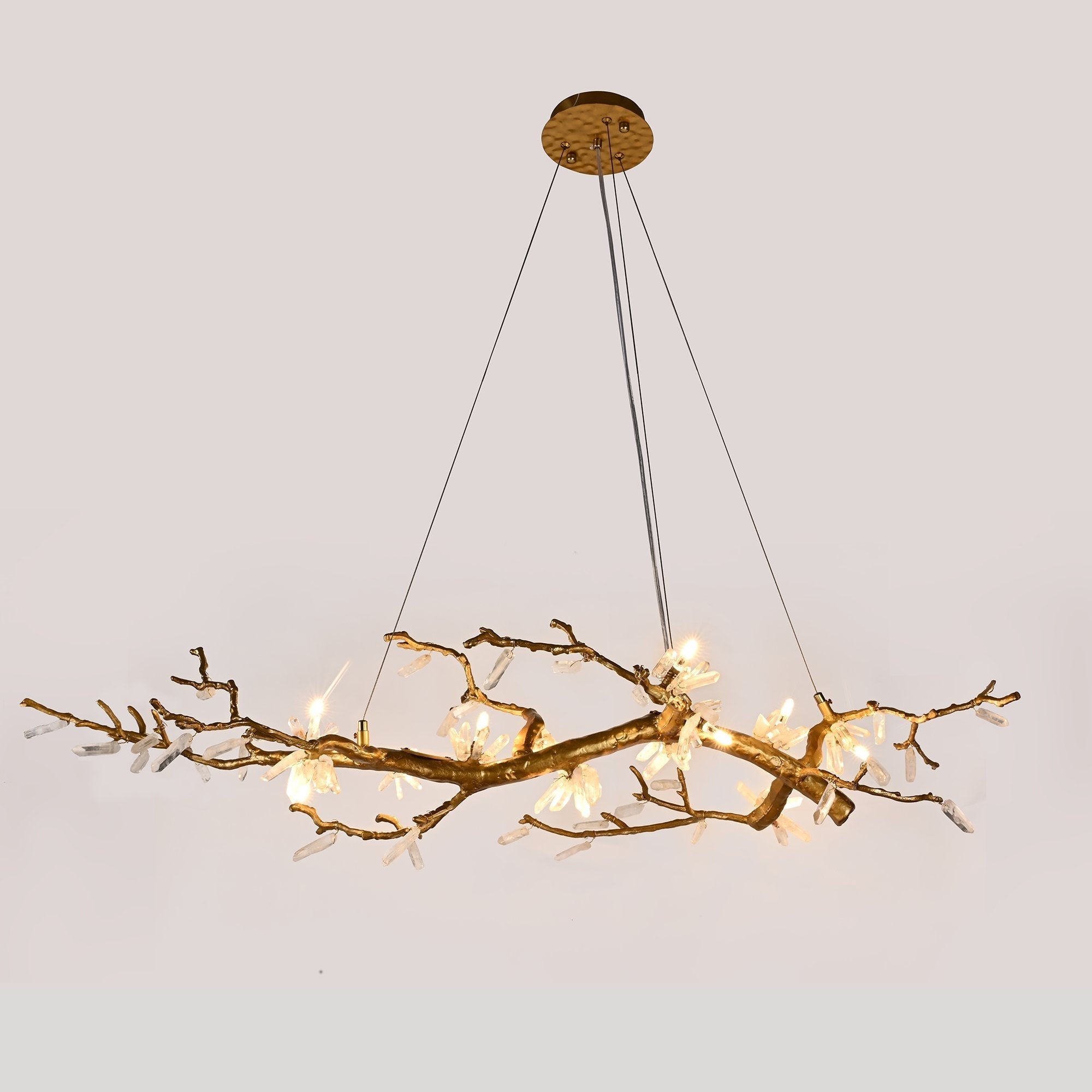 Selenite Crystal Blossom Branching Tree Chandelier by Bling Lighting Studio