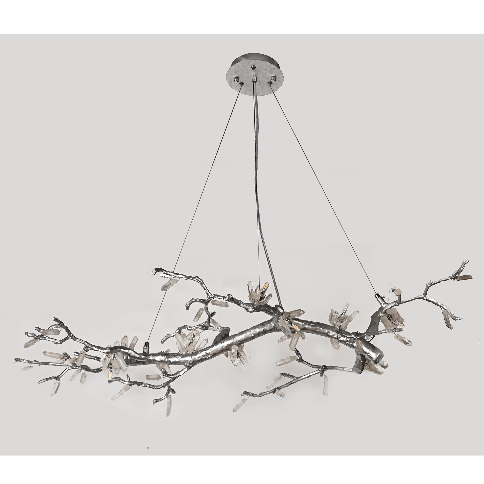 Selenite Crystal Blossom Branching Tree Chandelier by Bling Lighting Studio