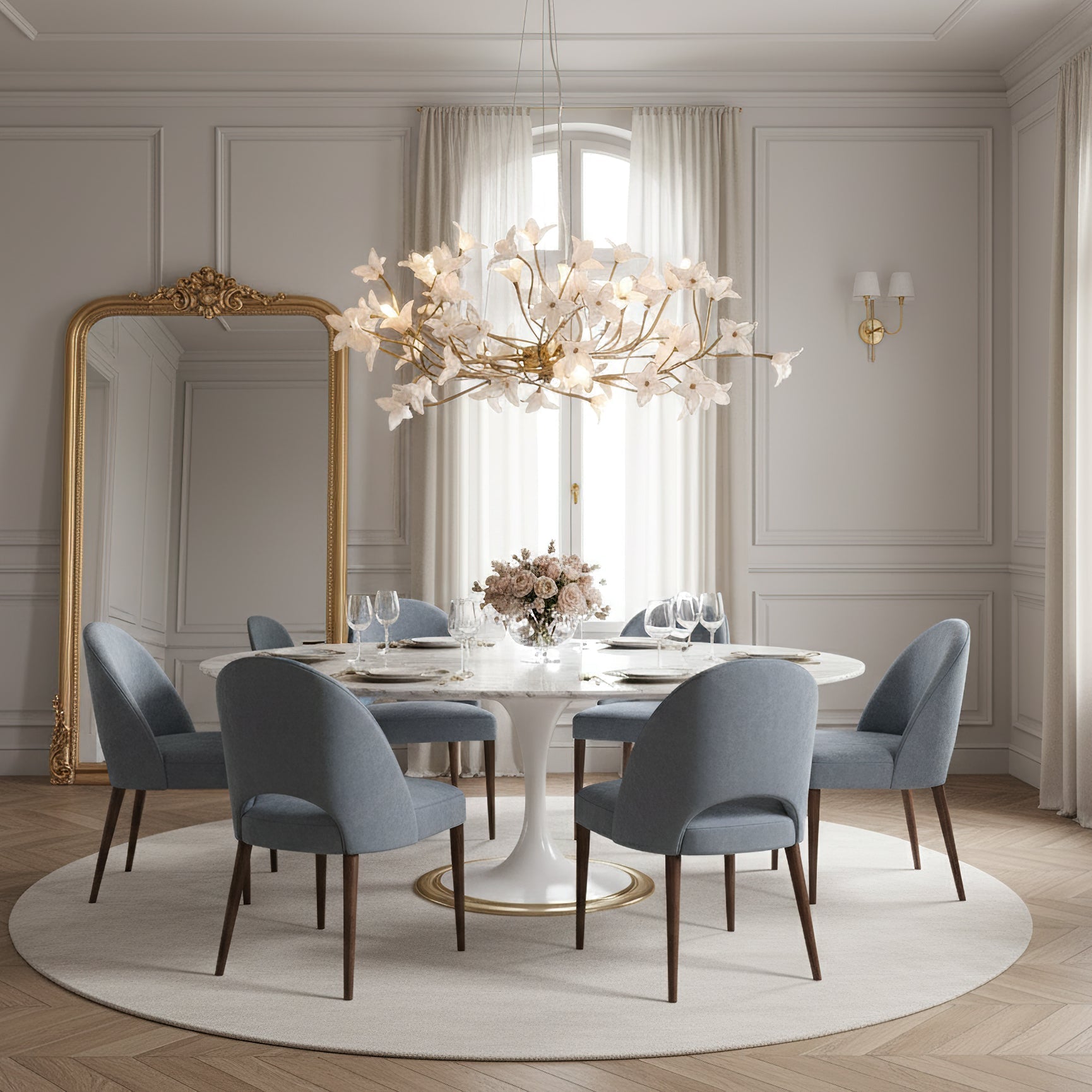Veitchii Flower Branch Chandelier by Bling Lighting Studio
