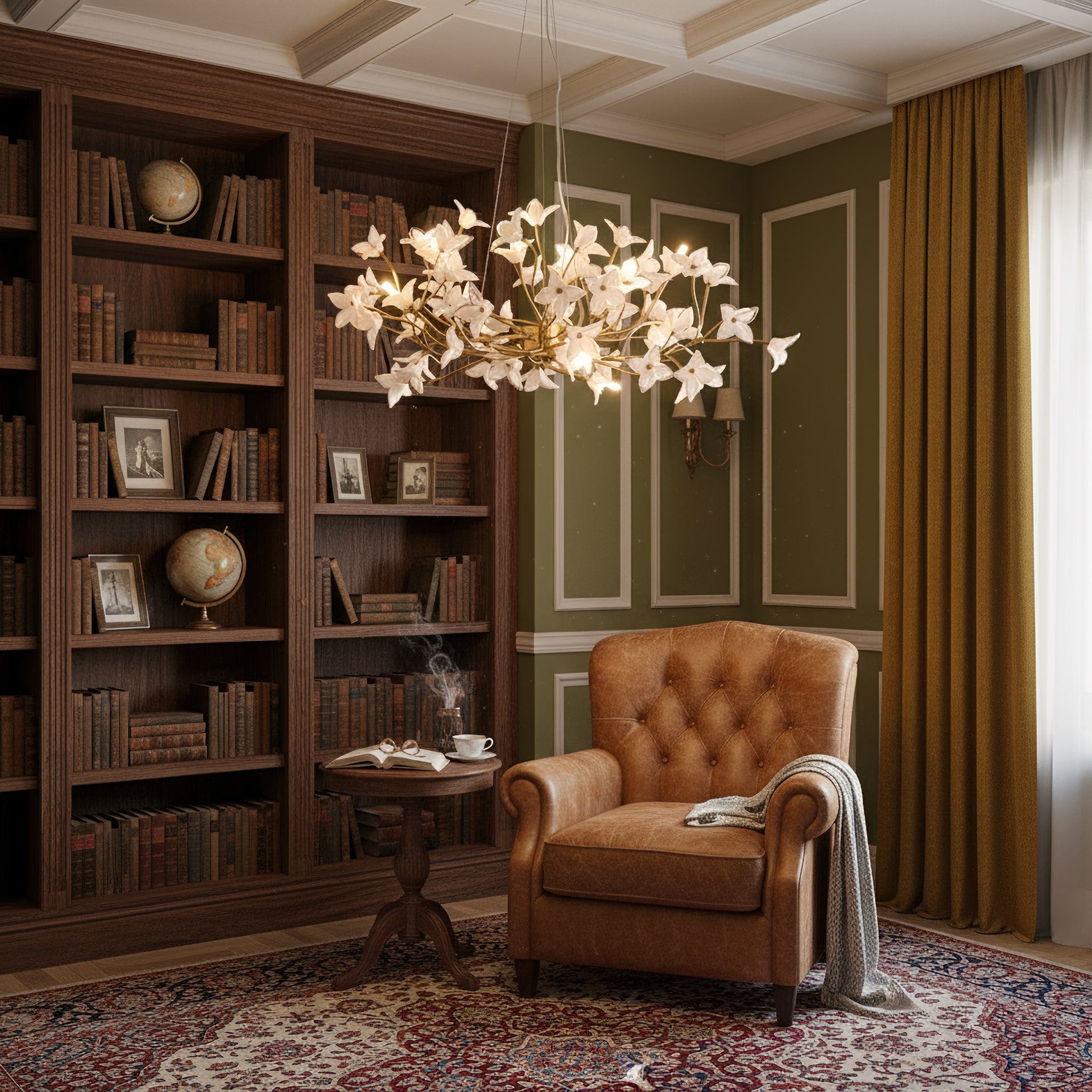 Veitchii Flower Branch Chandelier by Bling Lighting Studio