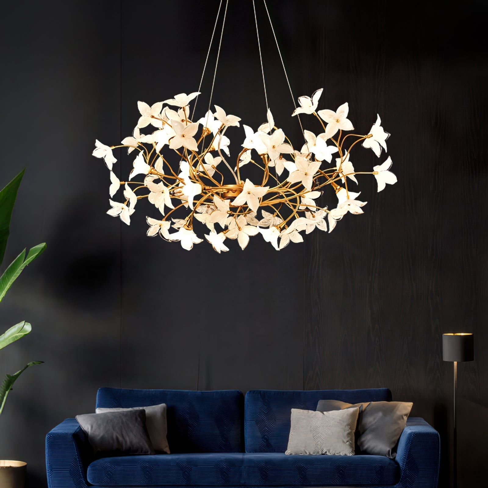 Veitchii Flower Branch Chandelier by Bling Lighting Studio