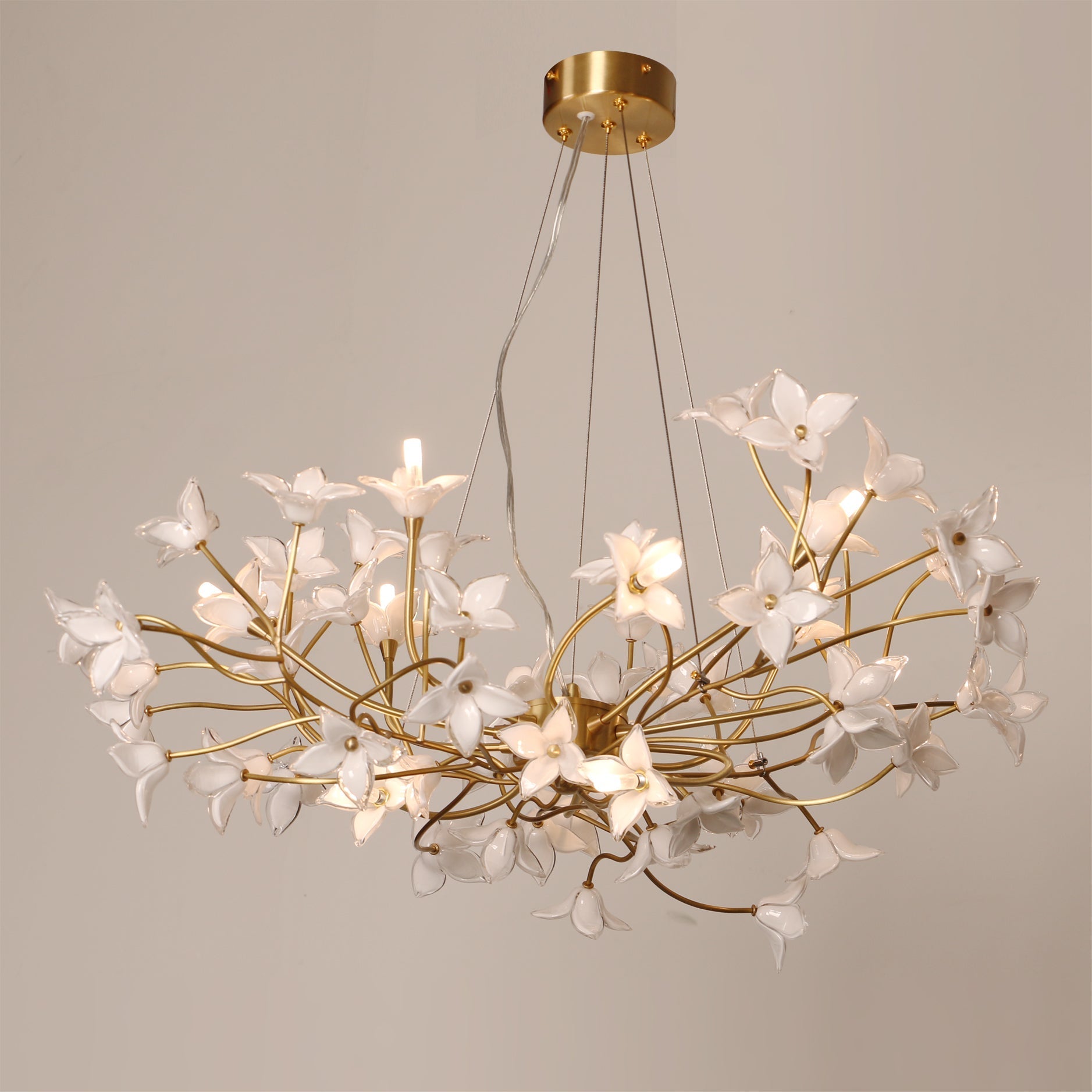 Veitchii Flower Branch Chandelier by Bling Lighting Studio