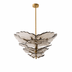 Verdant Petal Glass Chandelier