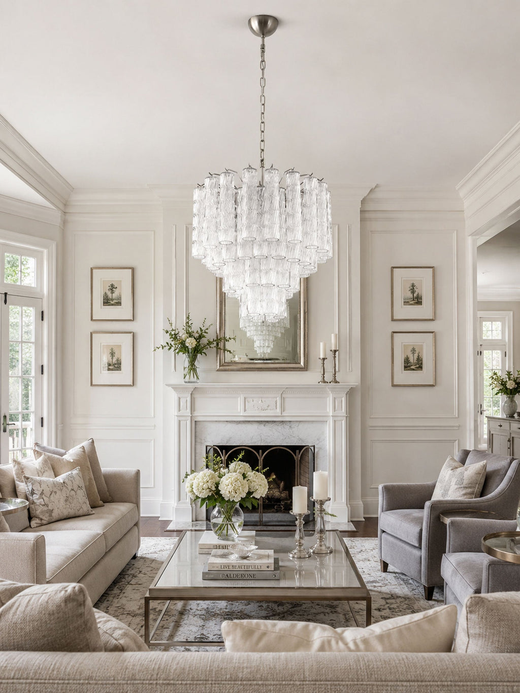 Vetrina Glass Chandelier Glass lighting by Bling Lighting Studio