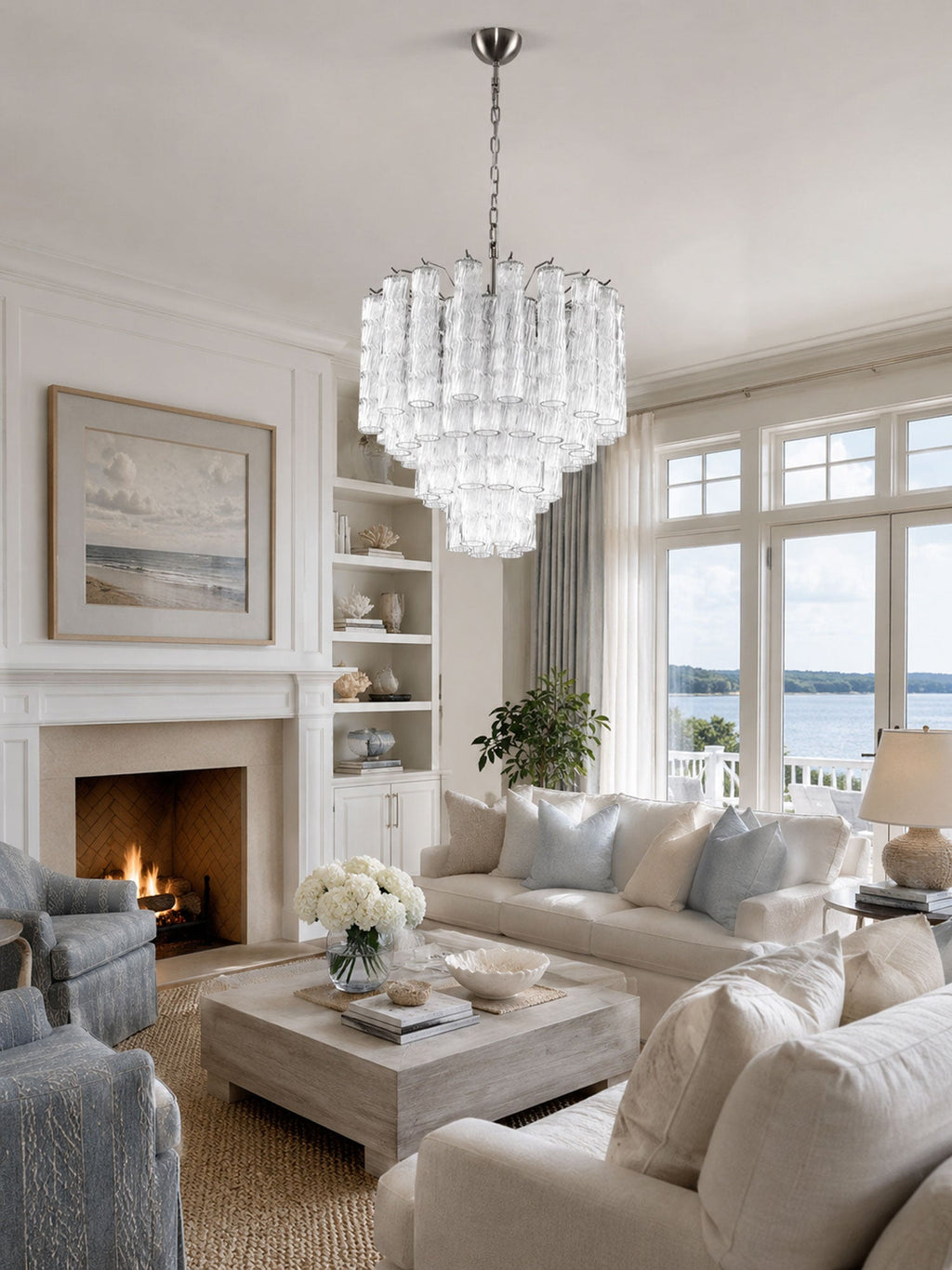 Vetrina Glass Chandelier Glass lighting by Bling Lighting Studio