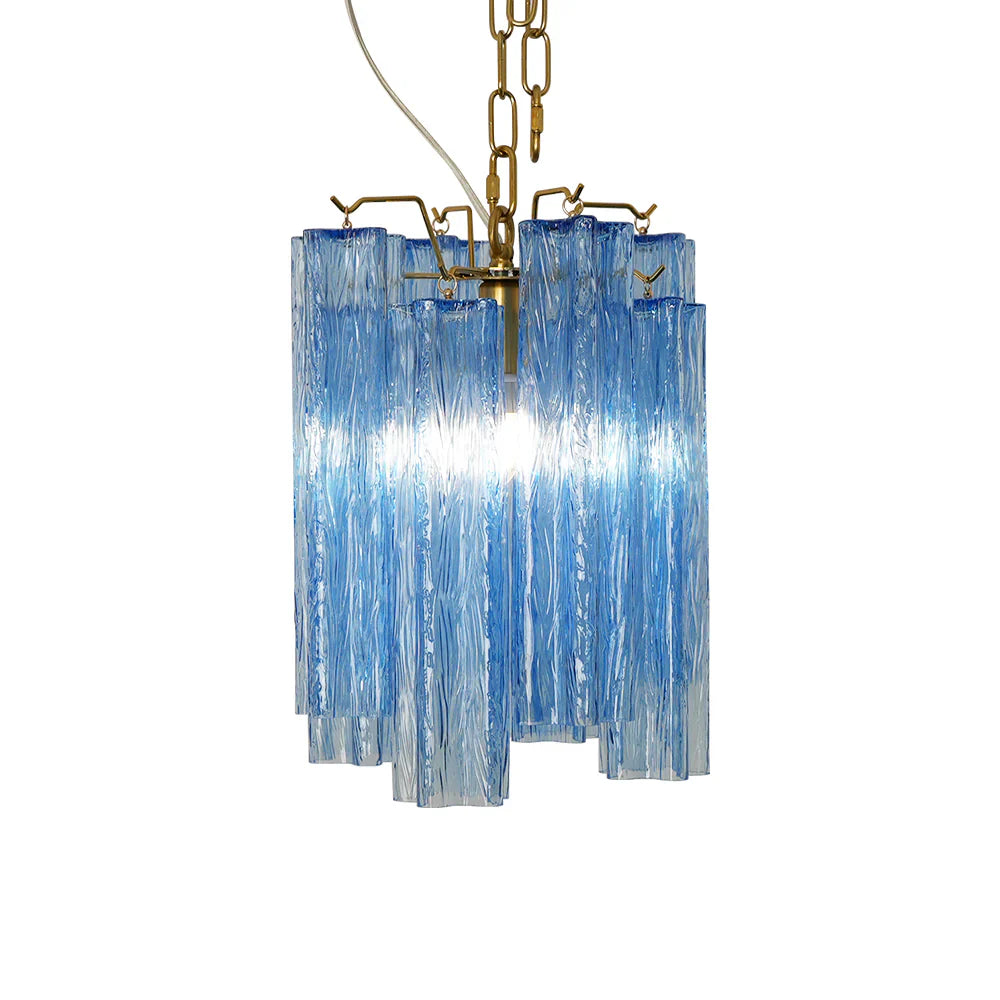 Vintage Blue Murano Glass Chandelier by Bling Lighting Studio