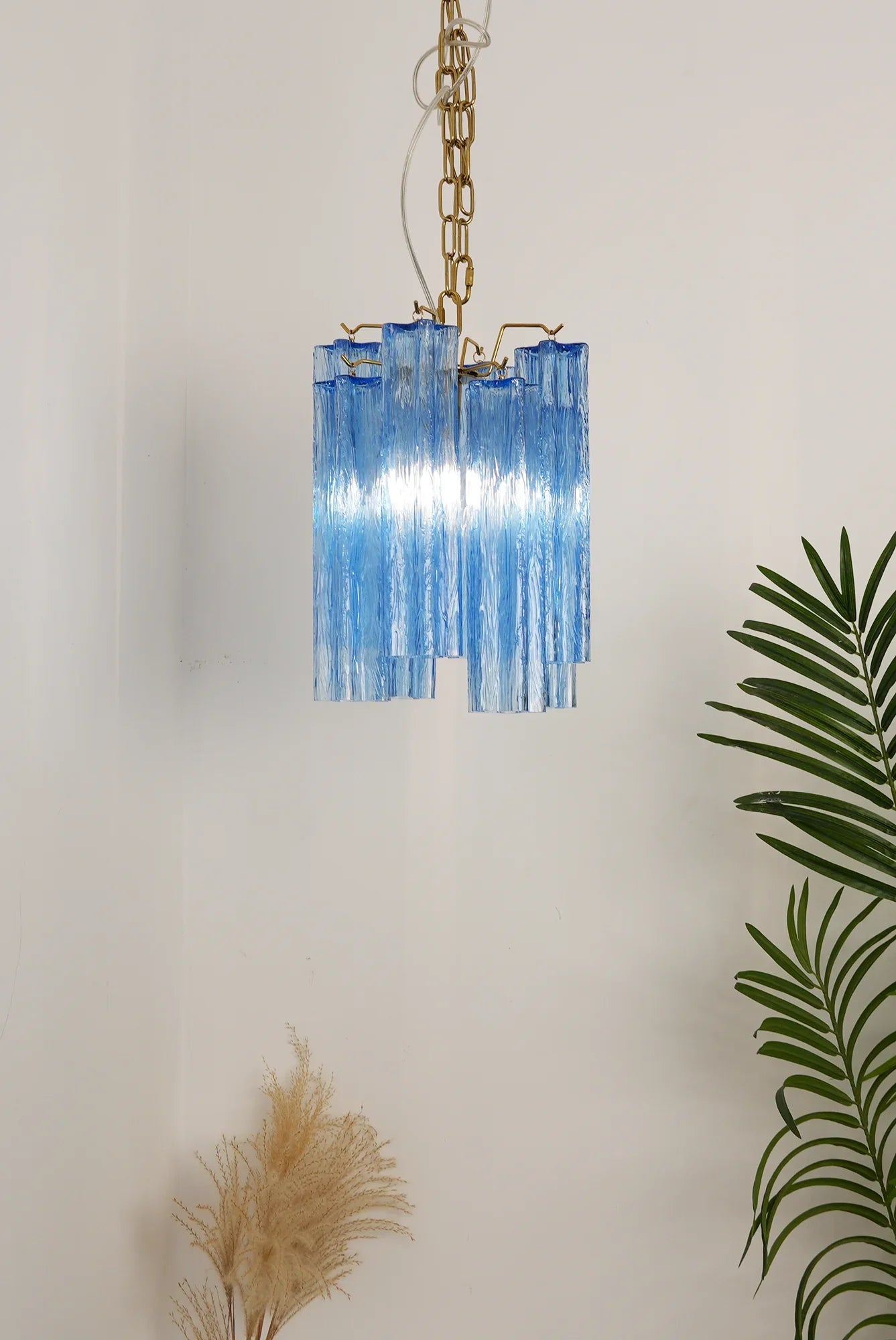 Vintage Blue Murano Glass Chandelier product image