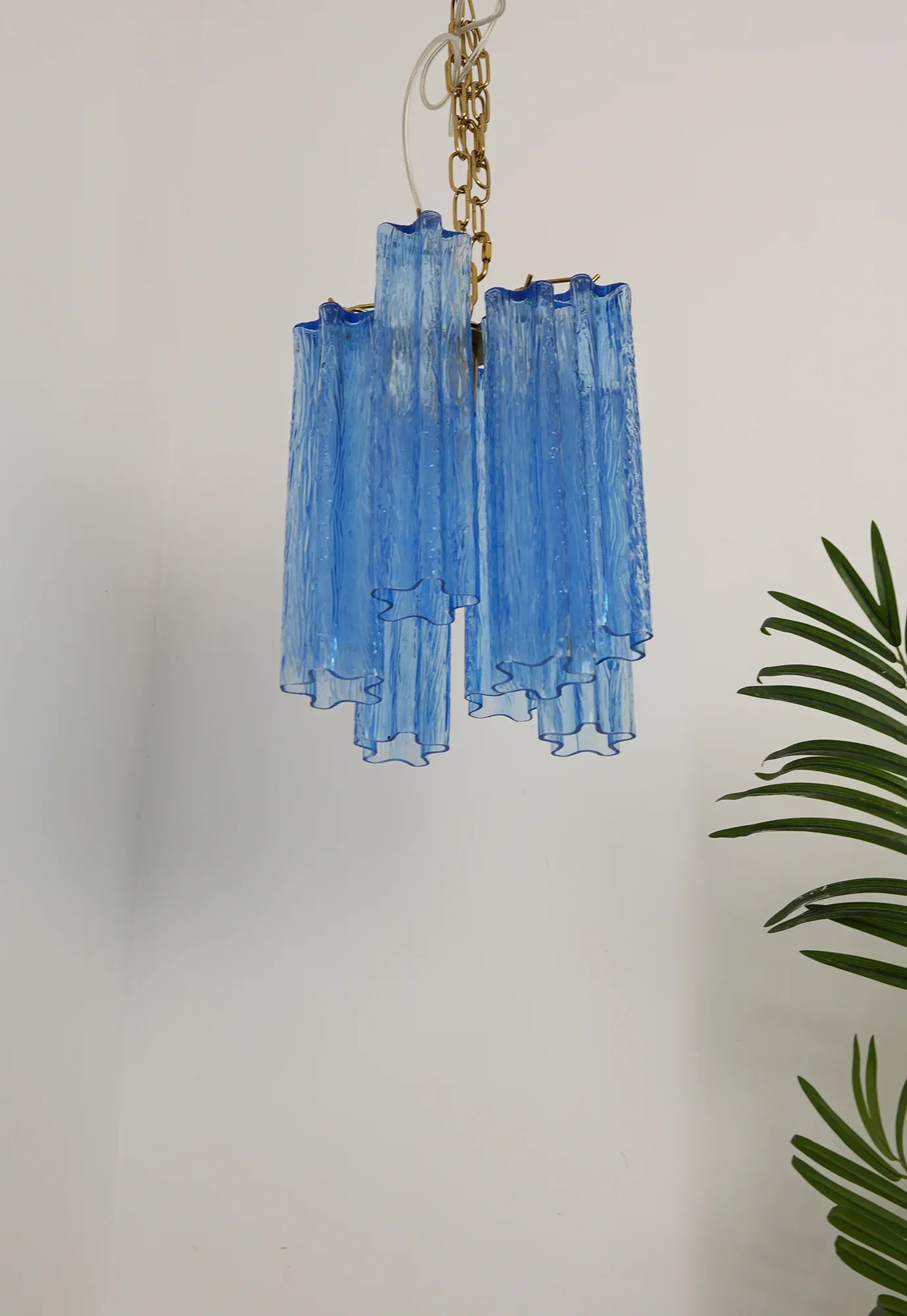 Vintage Blue Murano Glass Chandelier product image