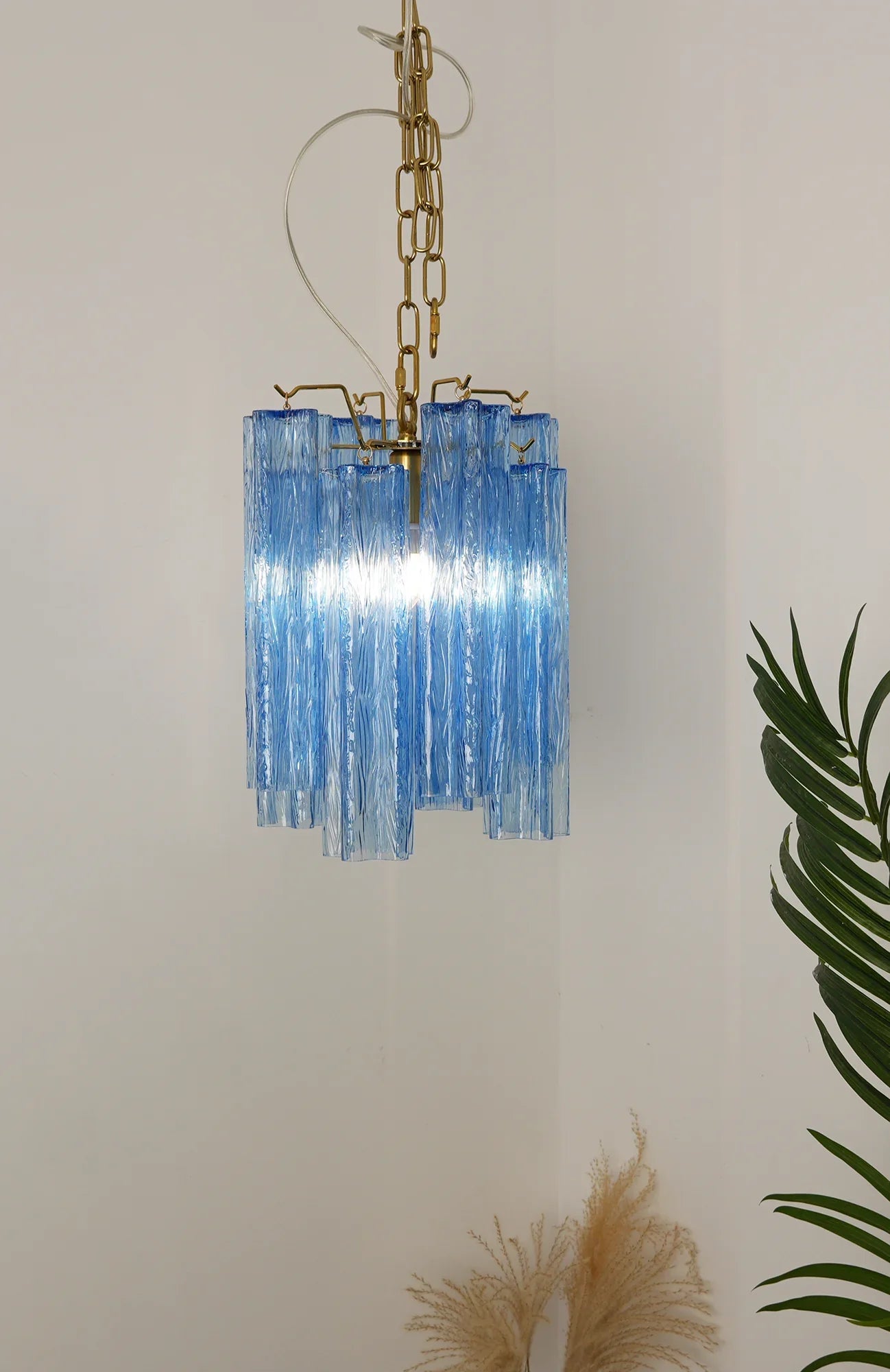 Vintage Blue Murano Glass Chandelier additional product view