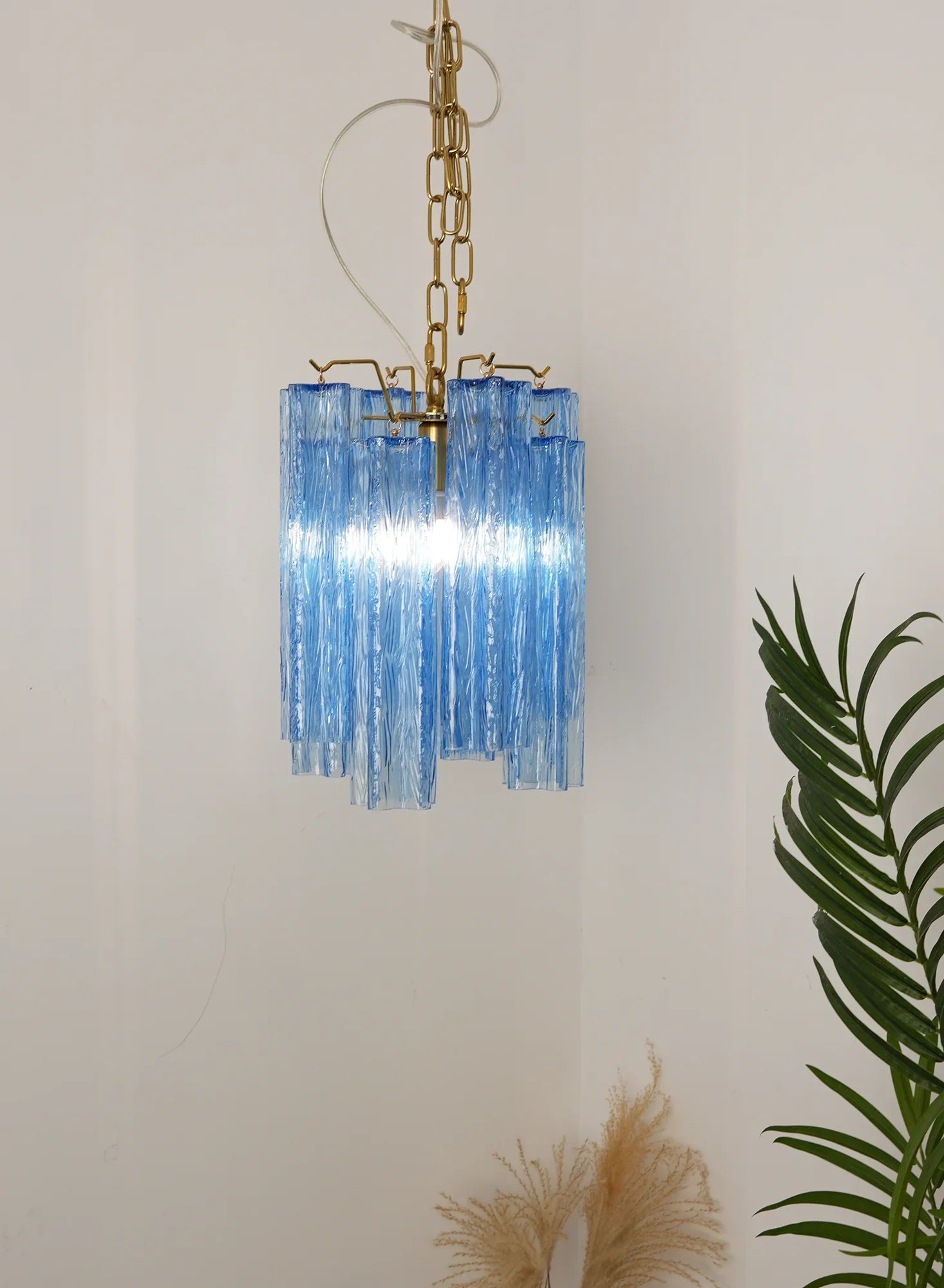 Vintage Blue Murano Glass Chandelier product image