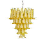 Vintage Caramel Murano Glass Petals Chandelier by Bling Lighting Studio