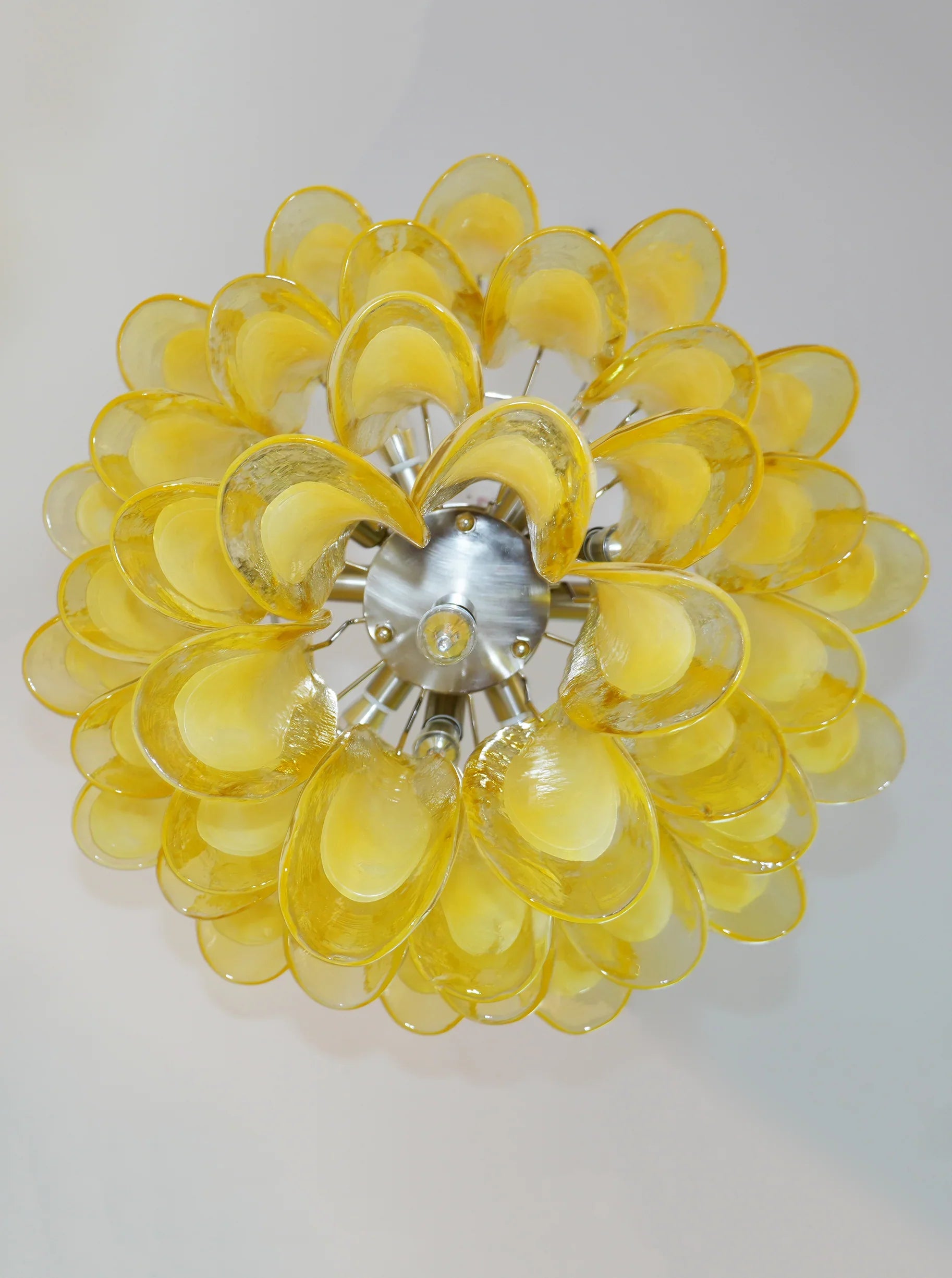 Vintage Caramel Murano Glass Petals Chandelier product image