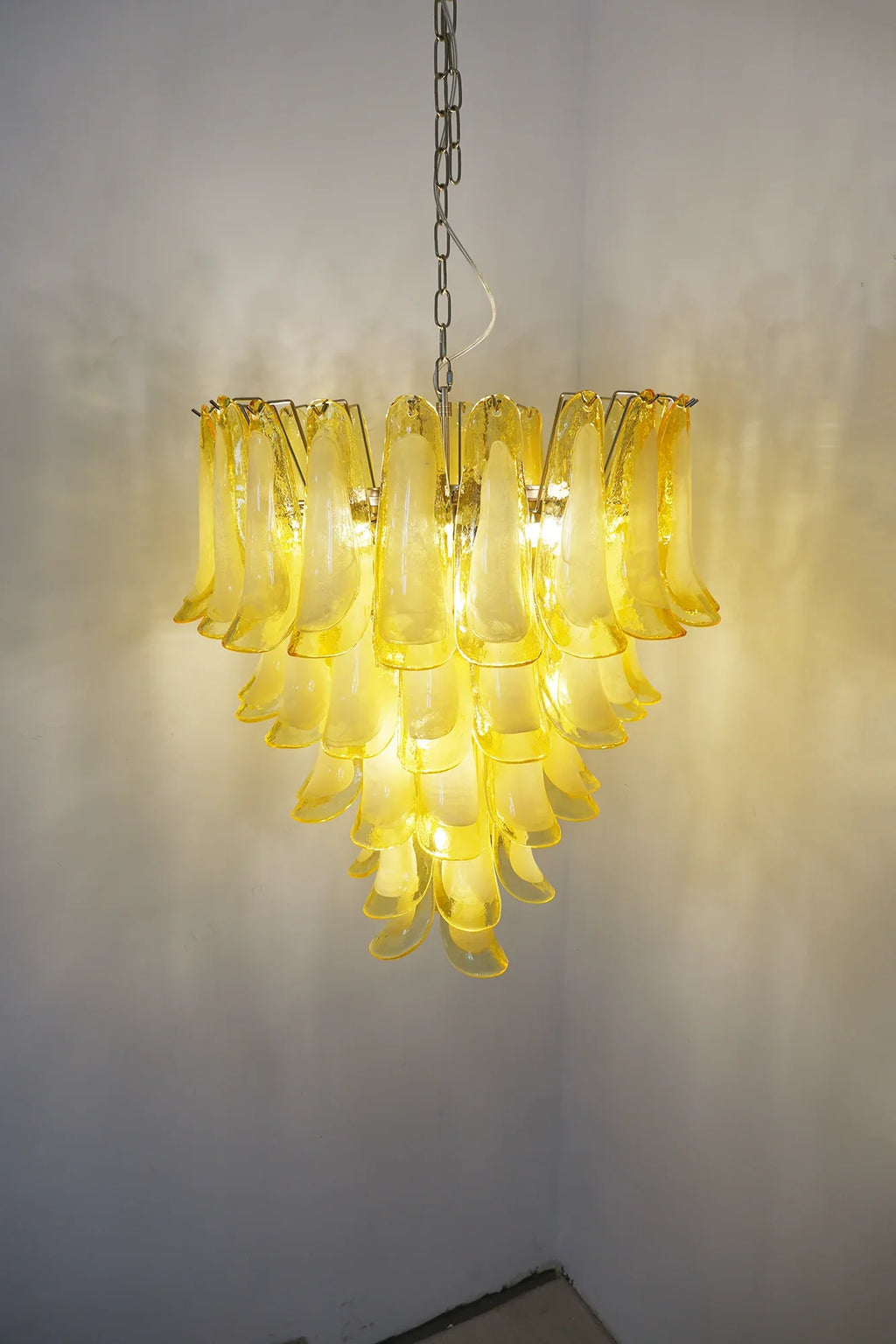 Vintage Caramel Murano Glass Petals Chandelier product image