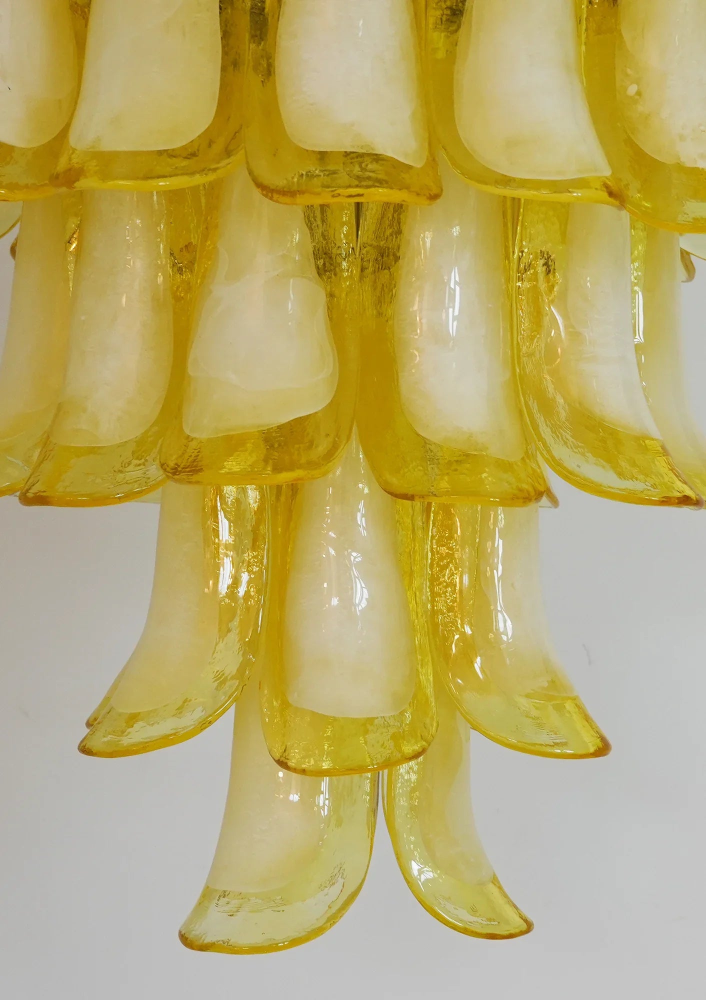 Vintage Caramel Murano Glass Petals Chandelier product image