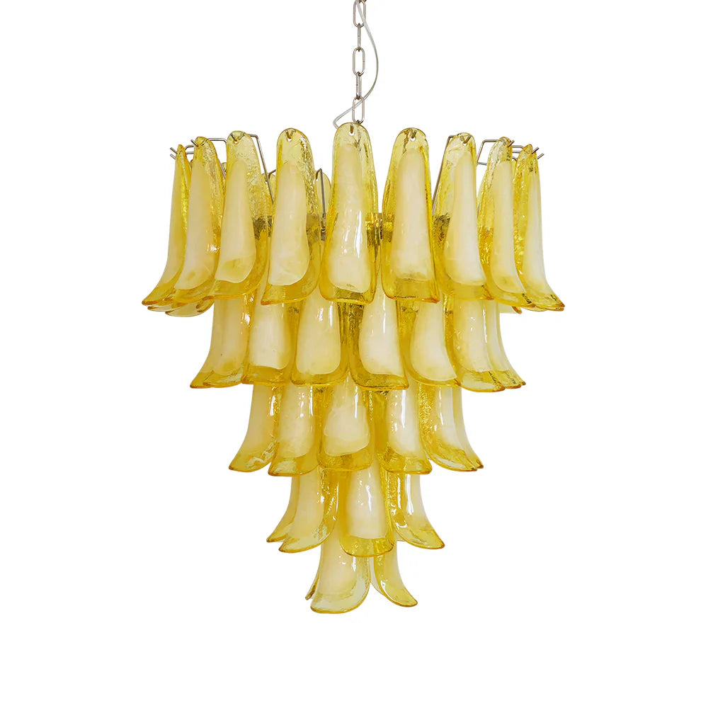 Vintage Caramel Murano Glass Petals Chandelier product image