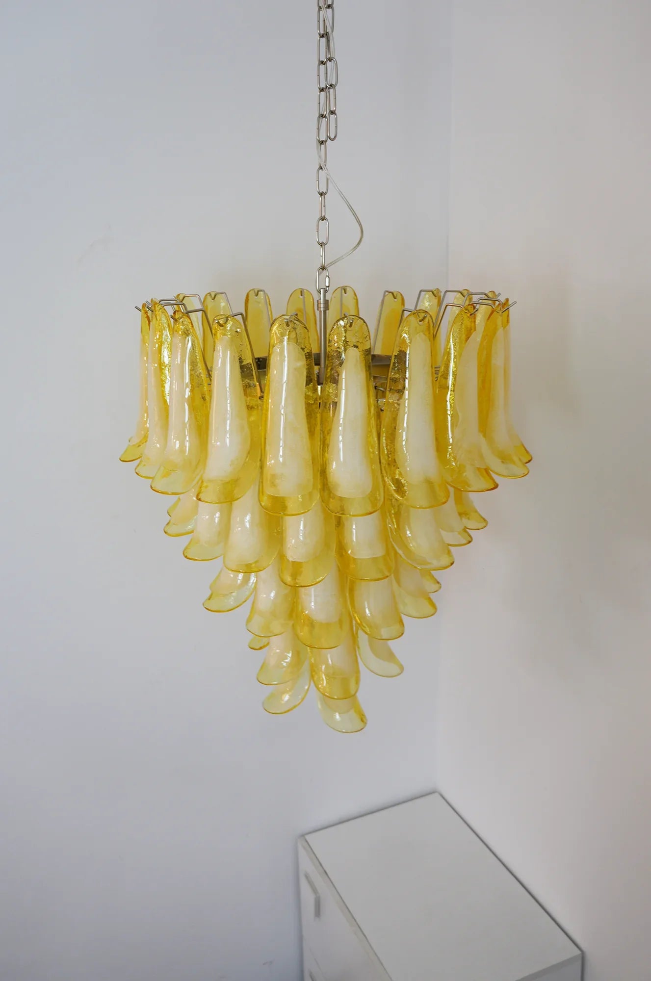 Vintage Caramel Murano Glass Petals Chandelier product image