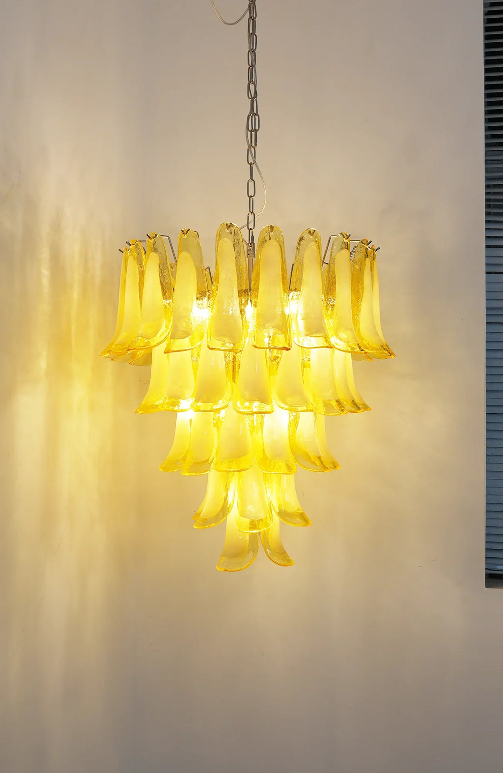 Vintage Caramel Murano Glass Petals Chandelier product image