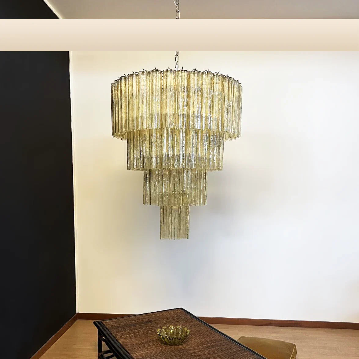 Vintage Murano Amber Glass Chandelier product image