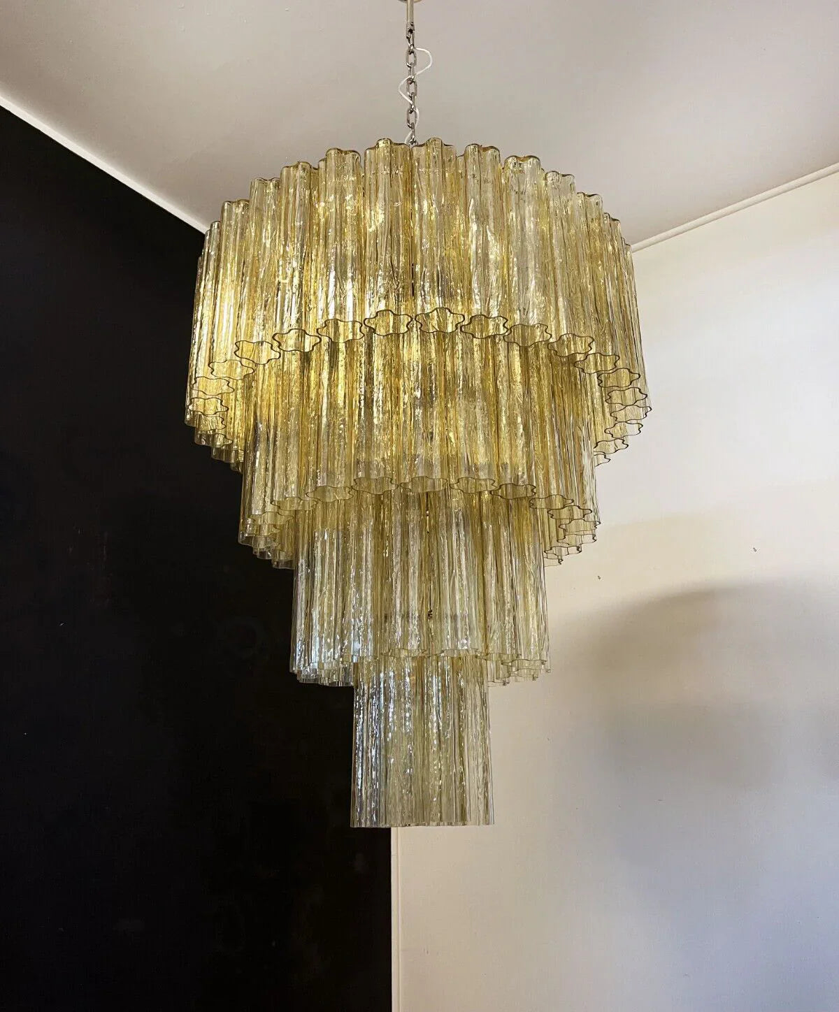 Vintage Murano Amber Glass Chandelier product image