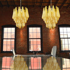 Vintage Murano Amber Glass Petals Chandelier product image