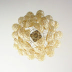 Vintage Murano Amber Glass Petals Chandelier product image