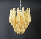 Vintage Murano Amber Glass Petals Chandelier product image