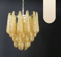Vintage Murano Amber Glass Petals Chandelier product image