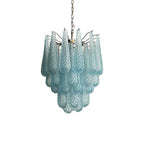 Vintage Murano Blue Glass Petals Chandelier by Bling Lighting Studio