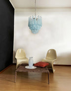 Vintage Murano Blue Glass Petals Chandelier additional product view
