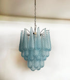 Vintage Murano Blue Glass Petals Chandelier product image