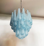 Vintage Murano Blue Glass Petals Chandelier product image