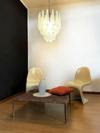 Vintage Murano Blue Glass Petals Chandelier product image