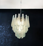 Vintage Murano Blue Glass Petals Chandelier product image