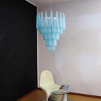Vintage Murano Blue Petals Drop Glass Chandelier additional product view