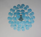 Vintage Murano Blue Petals Drop Glass Chandelier product image