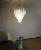 Vintage Murano Blue Petals Drop Glass Chandelier product image