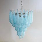 Vintage Murano Blue Petals Drop Glass Chandelier product image