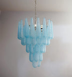 Vintage Murano Blue Petals Drop Glass Chandelier product image