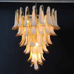 Vintage Murano Caramel Glass Petals Chandelier product image