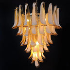 Vintage Murano Caramel Glass Petals Chandelier product image