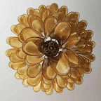 Vintage Murano Caramel Glass Petals Chandelier product image