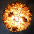 Vintage Murano Caramel Glass Petals Chandelier product image